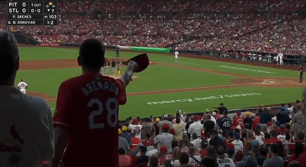 The Busch Stadium crowd gave Paul Skenes a standing ovation.