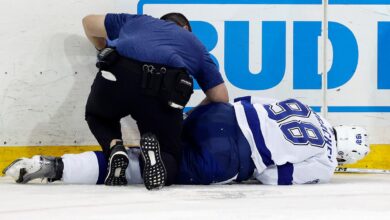 NHL player stretchered off the ice in ‘traumatic’ scene during first game back from injury: 'Tough to watch'