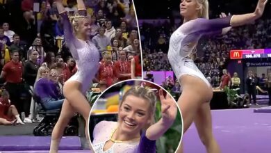 Olivia Dunne wows in floor routine en route to historic LSU win