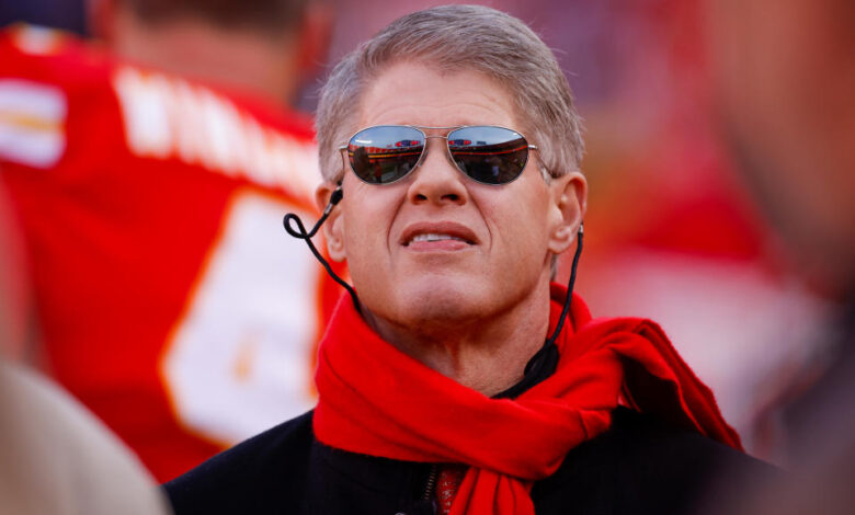 Chiefs CEO Clark Hunt discussed the team's poor grades in a recent NFLPA poll. (Photo by David Eulitt/Getty Images)