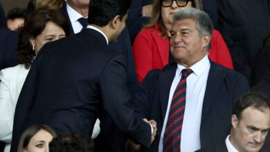 PSG’s Nasser Al-Khelaifi told Barcelona’s Joan Laporta to give up on ‘stupid’ Super League