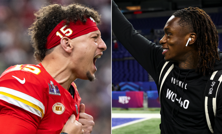 Patrick Mahomes give 2-emoji reaction to Chiefs trading up for record-breaking receiver