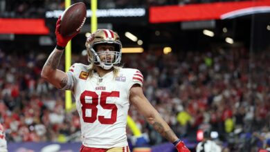 49ers star George Kittle reveals major weight loss following offseason surgery: 'It was tough'