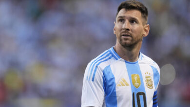 CHICAGO, ILLINOIS - JUNE 09: Lionel Messi #10 of Argentina looks on in the second half against Ecuador during an International Friendly match at Soldier Field on June 09, 2024 in Chicago, Illinois. (Photo by Patrick McDermott/Getty Images)