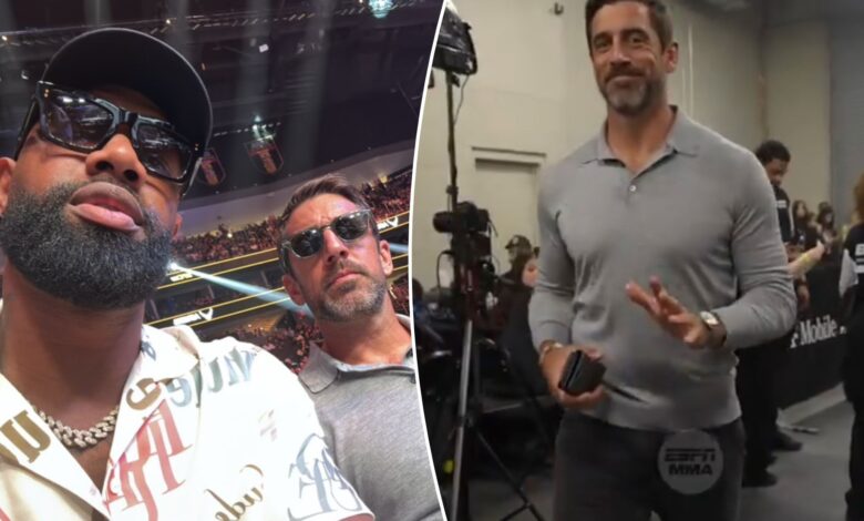 Aaron Rodgers posts photo from UFC 303 after skipping Jets minicamp