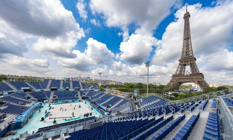 Eiffel Tower beach volleyball venue leaves Olympians in awe: 'Best seat in the house'