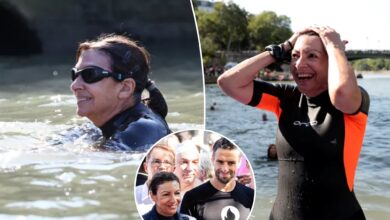 Paris mayor swims in Seine River before 2024 Summer Olympics