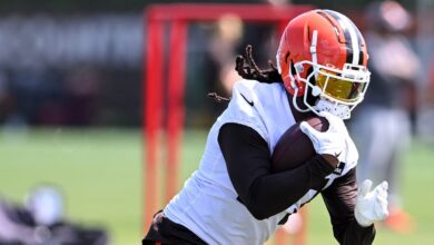 Browns player placed on backboard, rushed to hospital in scary scene at training camp