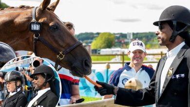 Snoop Dogg overcomes fear of horses at Olympics dressage