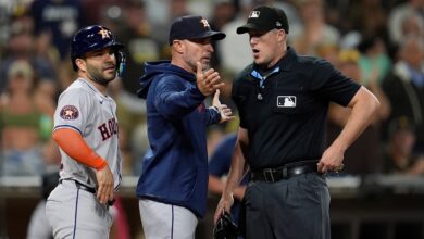 Astros’ Jose Altuve ejected after removing sock, cleat in wild scene: 'They missed that call'