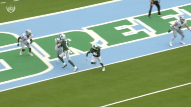 Tulane's Dontae Fleming was called for offensive pass interference on this play. (via ESPN)