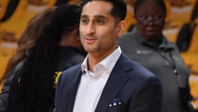 Shams Charania is joining ESPN following Adrian Wojnarowski's exit from the network. (Allen Berezovsky/Getty Images)