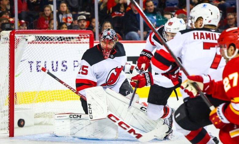 NHL: New Jersey Devils at Calgary Flames