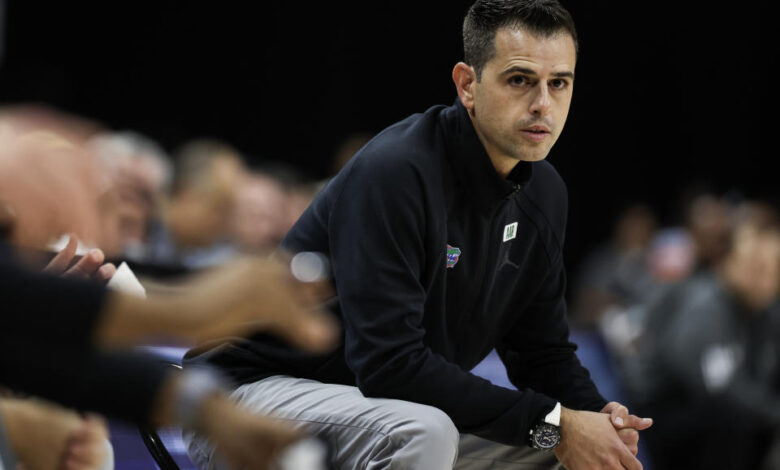 JACKSONVILLE, FLORIDA - NOVEMBER 04: Head coach Todd Golden of the Florida Gators looks on during the second half of a game against the South Florida Bulls at VyStar Veterans Memorial Arena on November 04, 2024 in Jacksonville, Florida. (Photo by James Gilbert/Getty Images)