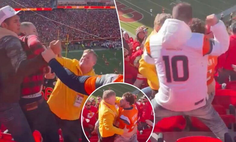 Security guard sucker punched in wild Chiefs-Broncos fan brawl