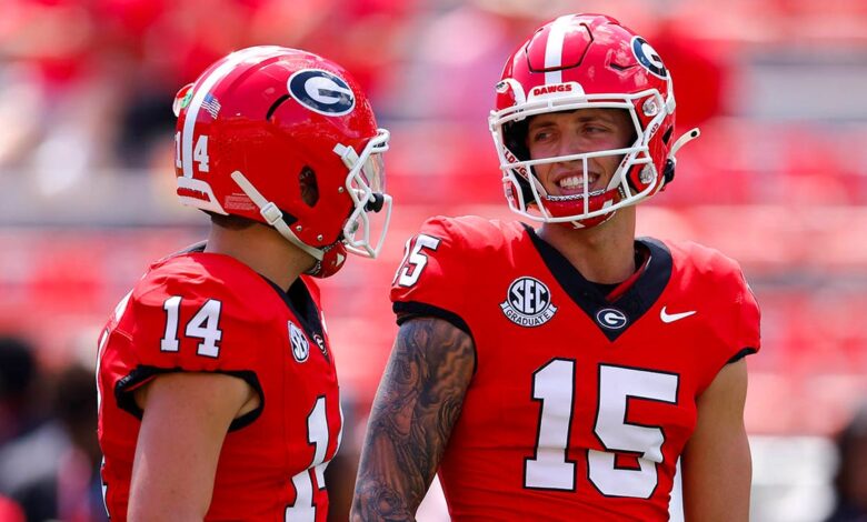 Mothers of Georgia quarterbacks share emotional moment after Carson Beck's injury: 'We got this'